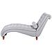 Chaise Longue In Tessuto Grigio Muret - Foto miniatura 1