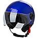 Casco Jet Demi Urban Moto Omologato Ece 22 Visiera Avio Sferica Sonicmoto Blu M - Foto miniatura 1