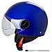 Casco Jet Demi Urban Moto Omologato Ece 22 Visiera Avio Sferica Sonicmoto Blu M - Foto miniatura 4
