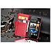 Cadorabo Custodia Compatibile Con Htc Desire 500 In Rosso Cremisi - Coperchio Protettivo In Ecopelle Testurizzata E Tasca Per Carte Di Credito - Foto miniatura 2