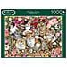 Floral Cats Pcs Falcon De Luxe-puzzle Da 1000 Pezzi Con Gatti Floreali, Multicolore, 11246 - Foto miniatura 2