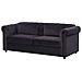 Divano Letto A 3 Posti In Velluto Nero Chesterfield - Foto miniatura 9