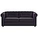 Divano Letto A 3 Posti In Velluto Nero Chesterfield - Foto miniatura 11