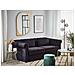 Divano Letto A 3 Posti In Velluto Nero Chesterfield - Foto miniatura 3
