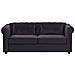 Divano Letto A 3 Posti In Velluto Nero Chesterfield - Foto miniatura 1