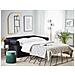 Divano Letto A 3 Posti In Velluto Nero Chesterfield - Foto miniatura 4