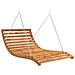 Letto Sospeso In Massello Di Abete Finitura Teak 143x120x65cm - Foto miniatura 2