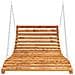 Letto Sospeso In Massello Di Abete Finitura Teak 143x120x65cm - Foto miniatura 3