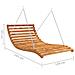 Letto Sospeso In Massello Di Abete Finitura Teak 143x120x65cm - Foto miniatura 5