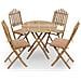 Set Da Pranzo Da Giardino 5 Pz Pieghevole Con Cuscini In Bamb? - Foto miniatura 1