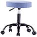 Techly 362978 Sgabello Girevole Con Ruote Altezza Regolabile Tessuto Sfoderabile Blu Azzurro - Foto miniatura 1