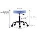 Techly 362978 Sgabello Girevole Con Ruote Altezza Regolabile Tessuto Sfoderabile Blu Azzurro - Foto miniatura 3