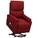 Poltrona Alzapersona Massaggiante Rosso Vino Tessuto - Foto miniatura 1