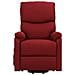Poltrona Alzapersona Massaggiante Rosso Vino Tessuto - Foto miniatura 7