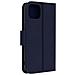 Custodia Vera Pelle Per Iphone 13 Portacarte E Supporto Video Blu Scuro - Foto miniatura 5