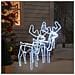 Figure Natale Renne Teste Mobili 2 Pz Bianco Freddo 76x42x87 Cm - Foto miniatura 1