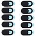 10x Webcam Cover Slider Tappo Privacy Protection Copri Fotocamera Tablet Laptop Pc Mac Smartphone Nero - Foto miniatura 1