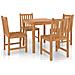 Set Da Pranzo Per Esterni 5 Pz In Legno Massello Di Teak - Foto miniatura 2