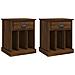 Comodini 2 Pz Rovere Marrone 43x36x50 Cm - Foto miniatura 2