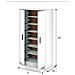 Armadio Multiuso Corona, Mobile Ausiliario A 2 Ante, Mobile Basso Portascarpe Con 6 Ripiani, Scarpiera Moderna, 55x36h108 Cm, Bianco - Foto miniatura 4