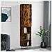 Credenza Rovere Fumo 34,5x34x180 Cm In Legno Multistrato - Foto miniatura 1