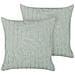 Set Di 2 Cuscini Tellima Cotone 45 X 45 Cm Verde Menta Trama Geometrica - Foto miniatura 2