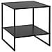 Tavolino da Caffè in Stile Industriale in Acciaio a 2 Ripiani 40x40x45 cm Nero - Foto miniatura 1