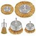 Set 5 Spazzole Filo Acciaio Spazzola A Tazza Per Trapano - Foto miniatura 1