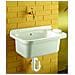 Lavabo Lavandino In Resina A Parete Per Esterno 50x35x25 Cm Con Kit Completo Basin Garofalo - Foto miniatura 5
