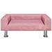 Lettino per Cani Rosa 70x45x26,5 cm in Velluto - Foto miniatura 3