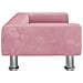 Lettino per Cani Rosa 70x45x26,5 cm in Velluto - Foto miniatura 4