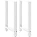 Gambe Per Tavolino Bianco 2 Pz 60x(90-91) Cm Acciaio - Foto miniatura 1