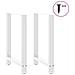 Gambe Per Tavolino Bianco 2 Pz 60x(90-91) Cm Acciaio - Foto miniatura 3