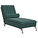 Chaise Longue Massaggi Con Capezzale Verde Scuro In Velluto - Foto miniatura 1