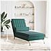 Chaise Longue Massaggi Con Capezzale Verde Scuro In Velluto - Foto miniatura 2