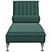 Chaise Longue Massaggi Con Capezzale Verde Scuro In Velluto - Foto miniatura 3