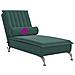 Chaise Longue Massaggi Con Capezzale Verde Scuro In Velluto - Foto miniatura 6