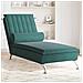 Chaise Longue Massaggi Con Capezzale Verde Scuro In Velluto - Foto miniatura 8