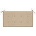 Panca Da Giardino Con Cuscino Beige 112 Cm In Legno Di Teak - Foto miniatura 6