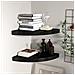 Lusso Casadino -  Scaffali Angolari A Parete 2 Pz Neri 35x35x3,8 Cm In Mdf - Foto miniatura 8