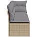 Divano da Giardino con Cuscini a 4 Posti Beige in Polyrattan - Foto miniatura 5
