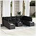 Set Divano da Giardino 10 Pezzi con Cuscini Beige Polyrattan - Foto miniatura 2