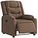 Poltrona Elettrica Reclinabile Marrone in Tessuto - Foto miniatura 1