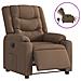 Poltrona Elettrica Reclinabile Marrone in Tessuto - Foto miniatura 4