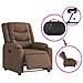Poltrona Elettrica Reclinabile Marrone in Tessuto - Foto miniatura 9