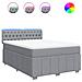 Giroletto a Molle con Materasso Grigio Chiaro 140x200cm Tessuto - Foto miniatura 1