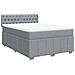 Giroletto a Molle con Materasso Grigio Chiaro 140x200cm Tessuto - Foto miniatura 3