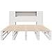 Letto Libreria senza Materasso Bianco 160x200 cm Legno Massello - Foto miniatura 5
