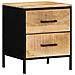 Comodini 2 pz 40x35x50 cm Legno massello di mango grezzo - Foto miniatura 3