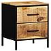 Comodini 2 pz 40x35x50 cm Legno massello di mango grezzo - Foto miniatura 4